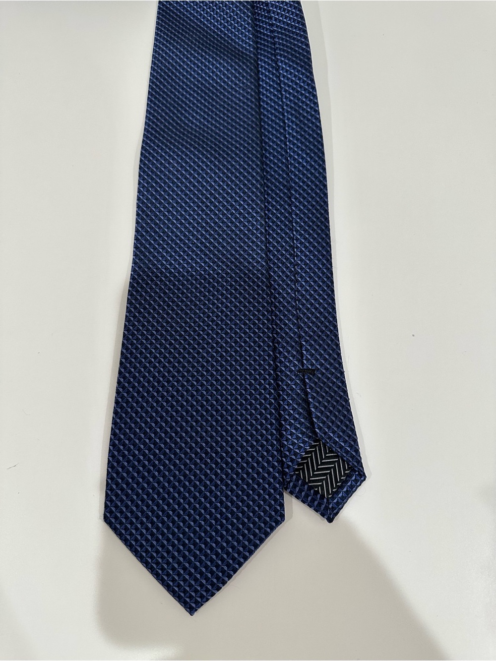 Navy Color Solid Silk Tie New with Tags | Nordstrom Men's Necktie | Size O/S - Picture 4 of 14